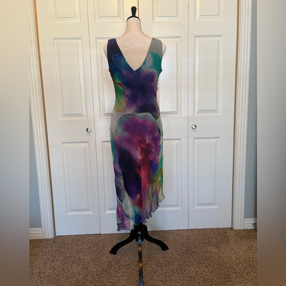 Cartise sleeveless dress with asymmetrical hem. Size 4 - Picture 3 of 15